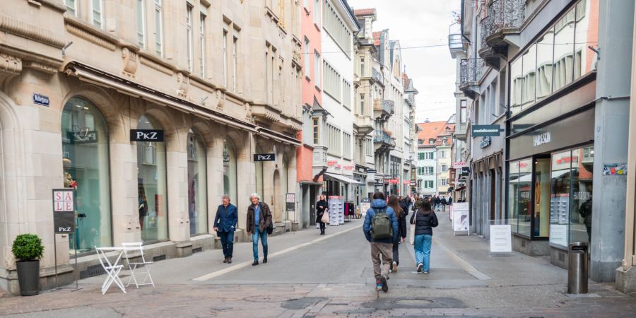 Die Multergasse in St. Gallen.