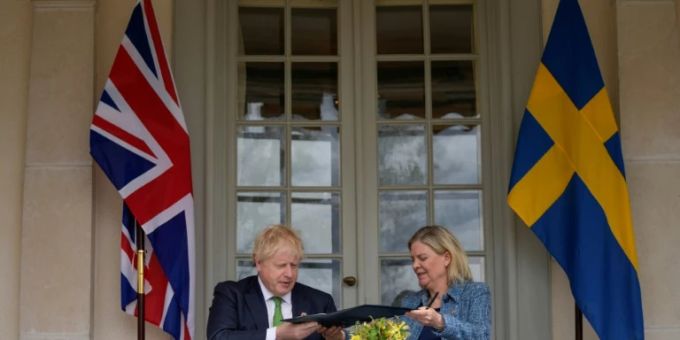 Johnson und Andersson im schwedischen Harpsund Johnson und Andersson im schwedischen Harpsund