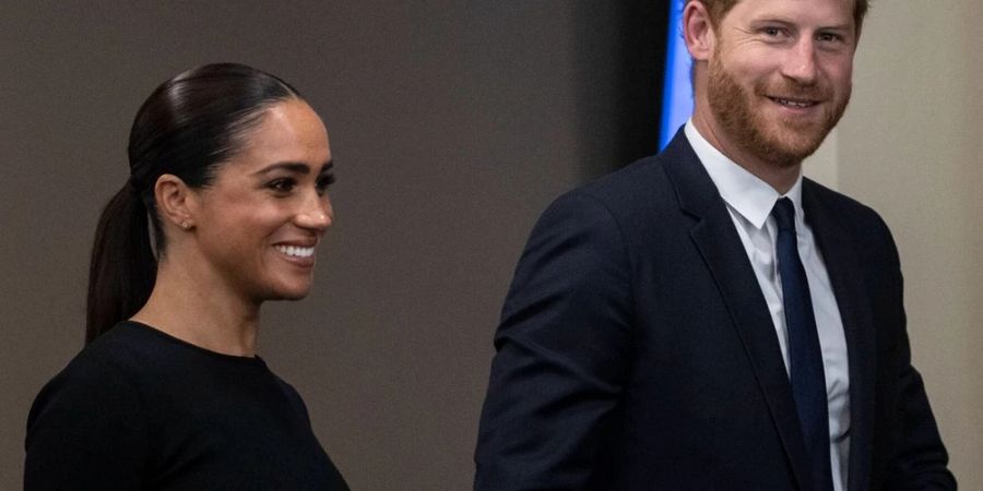 Herzogin Meghan und Prinz Harry bei ihrem Auftritt in New York.