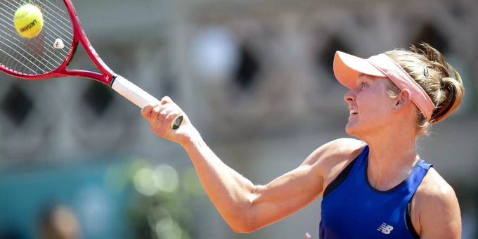 Fiona Ferro während der Partie gegen Alizé Cornet. Fiona Ferro