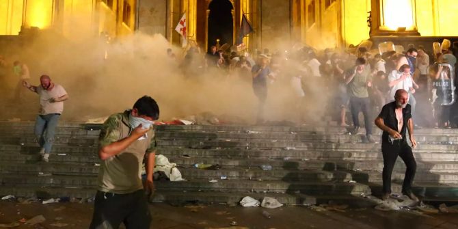 Demonstranten in Georgien