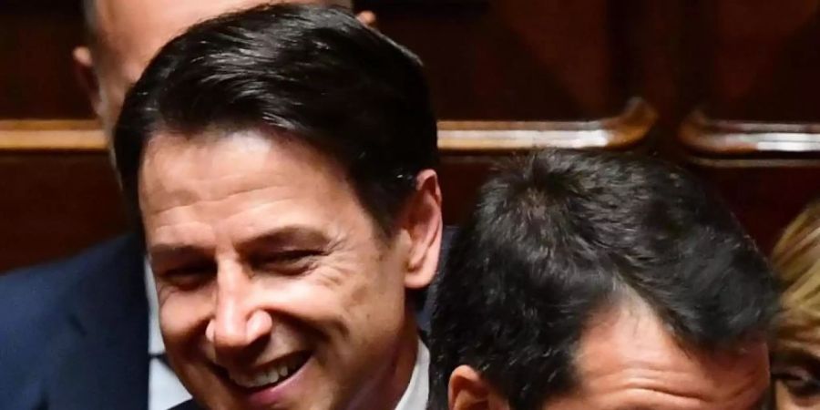 Endgültig zerstritten: Italiens Ministerpräsident Giuseppe Conte (l.) und Innenminister Matteo Salvini. Foto: Ettore Ferrari/ANSA