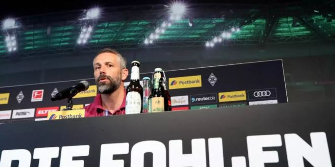 Trainer Marco Rose bei seiner Vorstellung in Mönchengladbach. Foto: Roland Weihrauch Trainer Marco Rose bei seiner Vorstellung in Mönchengladbach. Foto: Roland Weihrauch