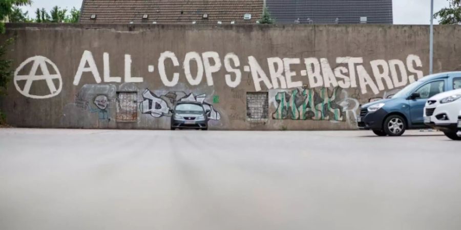Polizeifeindliches Graffiti in Herne