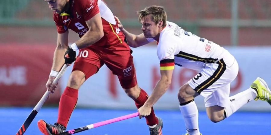 Die deutschen Hockey-Herren wurden von Belgien vorgeführt. Foto: Yorick Jansens/BELGA/dpa