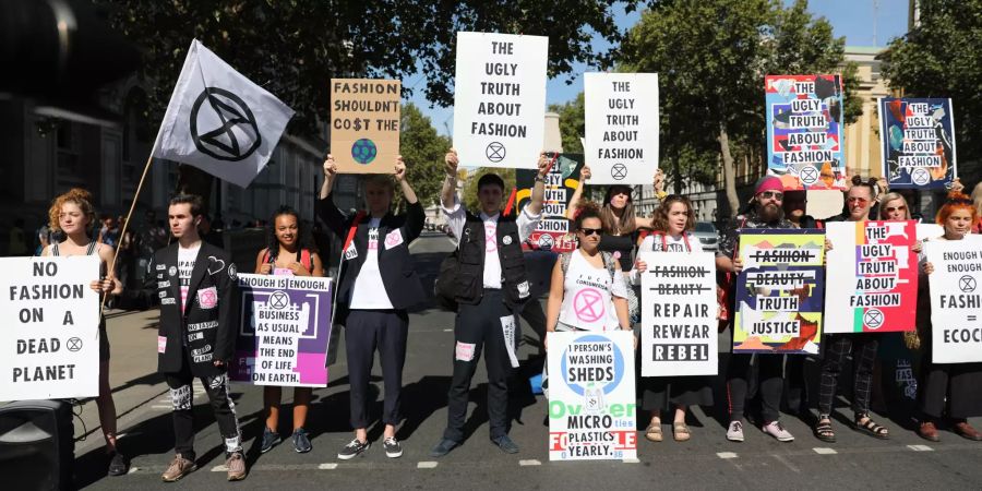 London Fashion Week  Protest