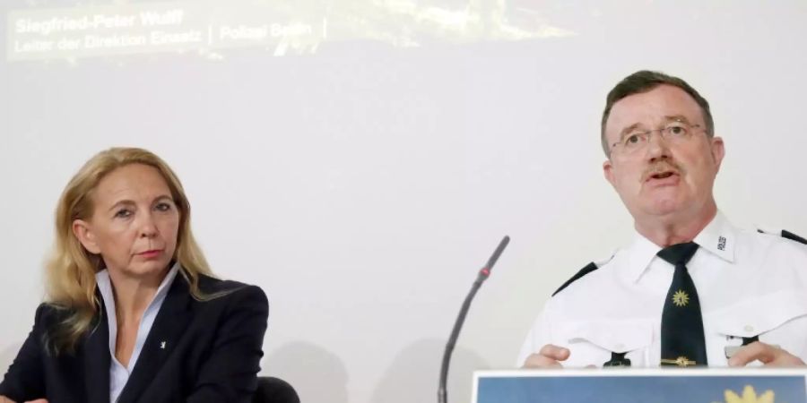 Polizeipräsidentin Slowik und Direktionsleiter Wulff