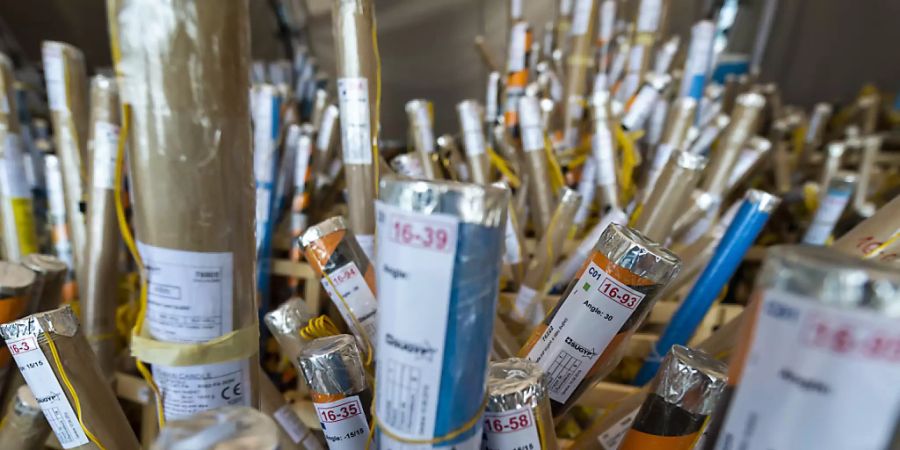 Diese Raketen werden am kommenden Samstag den Genfer Nachthimmel erleuchten.