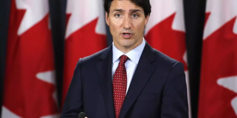 Kanadas Premierminister Justin Trudeau hat den vor mehr als 130 Jahren verurteilten Häuptling, Chief Poundmaker, posthum von allen Vorwürfen entlastet. Foto: Patrick Doyle/The Canadian Press