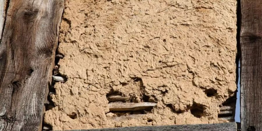 Die Wände von Fachwerkhäusern wurden oft aus Holzbalken, Lehm und Flechtwerk gefertigt. Diese Materialien kommen mit modernen Dämmstoffen nicht unbedingt klar. Foto: Kai Remmers/dpa-tmn