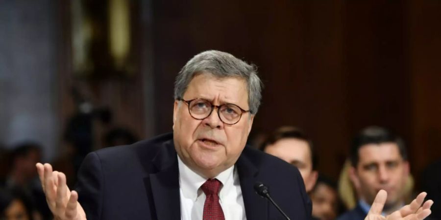 US-Justizminister Bill Barr bei einer Anhörung im US-Senat