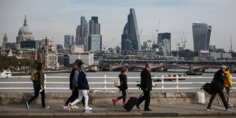 Blick auf Londoner Skyline