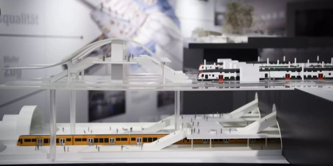 Ein Modell des Hauptbahnhofs Bern. Hauptbahnhof Bern