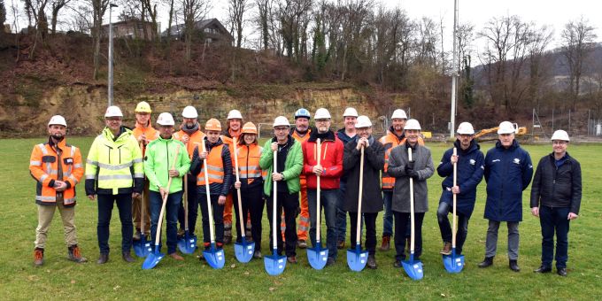 Spatenstich zur Sanierung der Deponie im Ritzer. Spatenstich