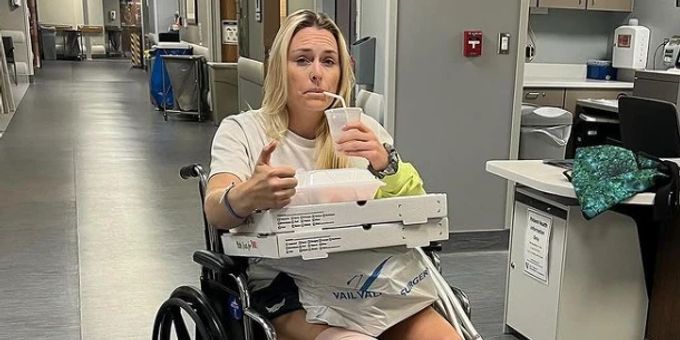 Rollstuhl-Bild - Lindsey Vonn ermutigt Suter & Co. nach Horror-Stürzen
