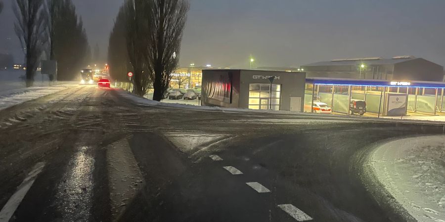 Unfallstelle Verbindungsstrasse