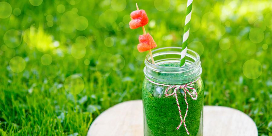 green smoothie, garten, grüne wiese, garten