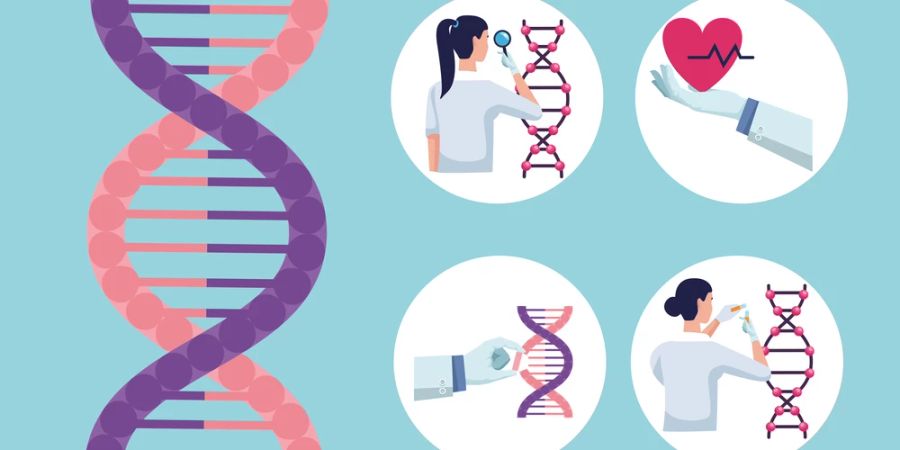 Grafik Illustration DNA Labor Tests