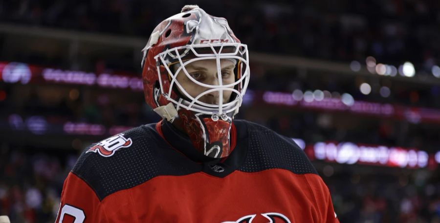 Goalie Akira Schmid zeigt in dieser Saison starke Spiele für die Devils.