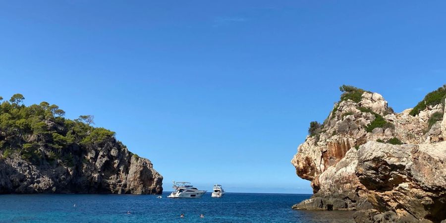 Viele Urlauber haben das sonnige Wetter auf Mallorca bereits für ein Bad im Meer genutzt.