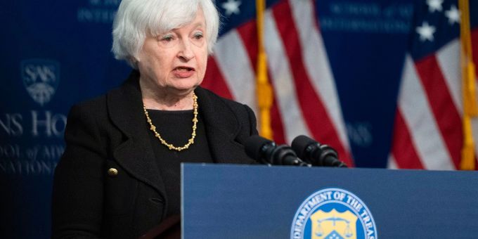 Janet Yellen, Finanzministerin der USA. Janet Yellen, Finanzministerin der USA.