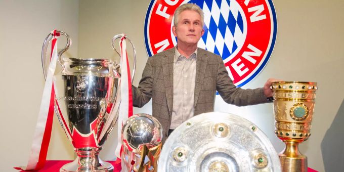 2013 gewann Jupp Heynckes mit den Bayern alles: die Champions League, den DFL-Supercup, die Bundesliga und den DFB-Pokal). Jupp Heynckes Bayern München