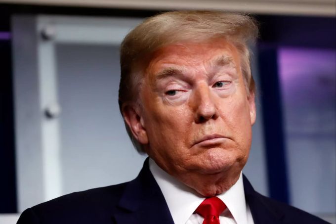 Donald Trump, Präsident der USA, während einer Pressekonferenz im Weissen Haus zum Coronavirus. Coronavirus - USA