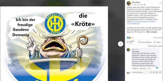 Hc Davos Mazen Peter Buser Mit Rundumschlag Auf Facebook