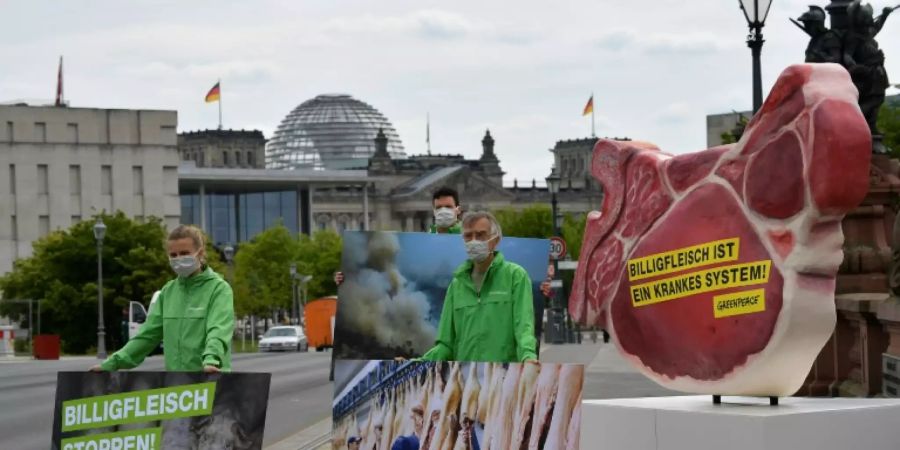 Greenpeace-Protest im Berliner Regierungsviertel