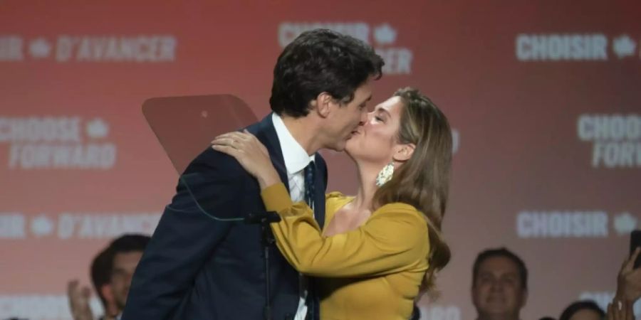 Sophie Grégoire Trudeau und ihr Mann im Oktober