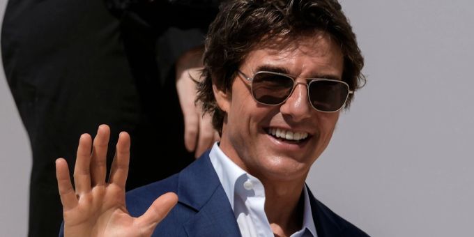 Wie immer mit einem Lächeln: Tom Cruise in Cannes. cruise top gun maverick