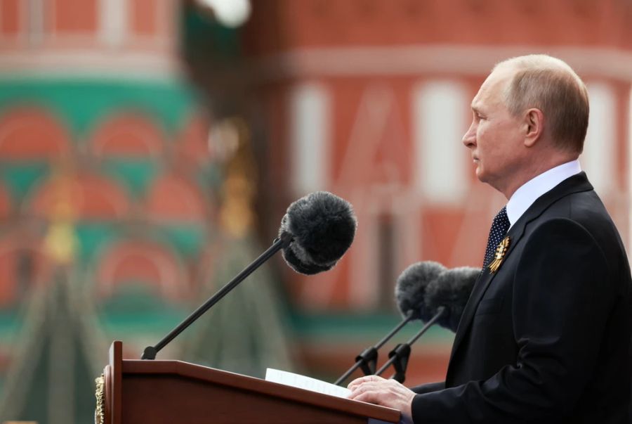 Wladimir Putin hielt am 9. Mai 2022 an der Parade zum Sieg über Nazideutschland eine Rede.