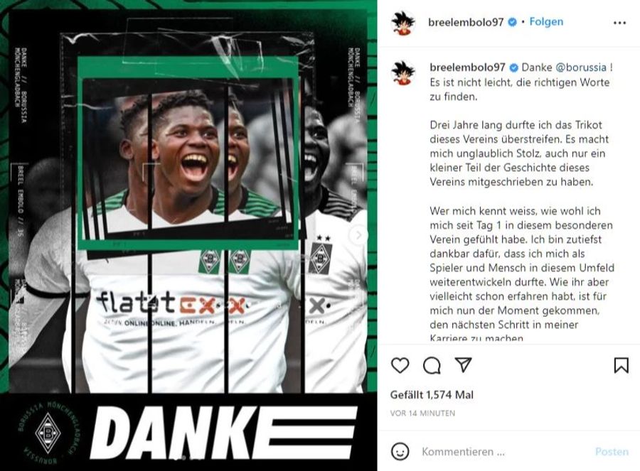 Breel Embolo Borussia Mönchengladbach