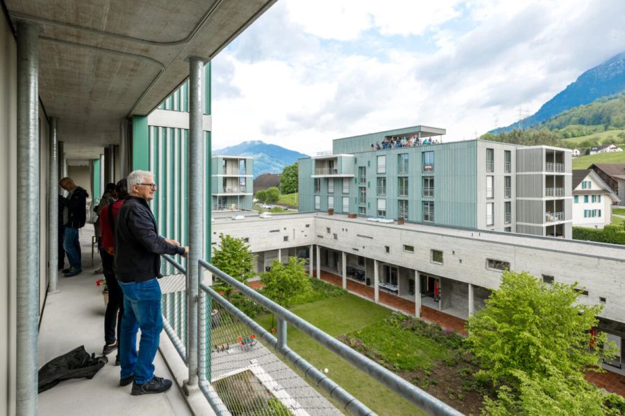 Die Generationensiedlung «Wohnen im Bethlehem» sei bei den Besuchendenauf reges Interesse gestiegen .