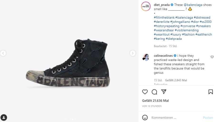 Mit der neuen Schuhkollektion sorgt Balenciaga für Aufsehen.