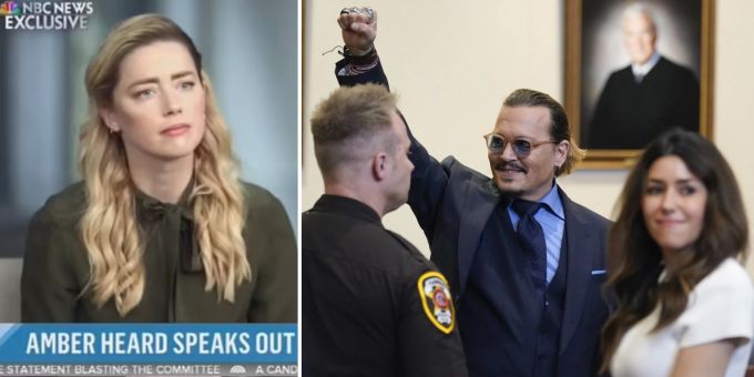 Johnny Depp und seine Anwältin feiern den Sieg vor Gericht. Amber Heard glaubt, dass andere Ex-Freundinnen von Depp aus Angst nicht ausgesagt haben. Amber Heard