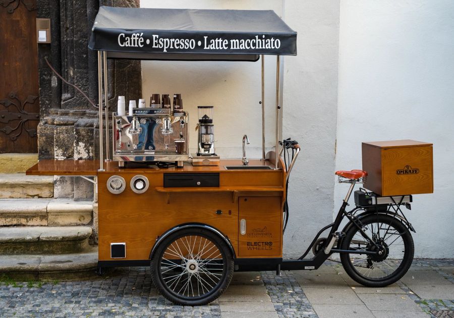 Streetfood Kaffeemaschine Strassenkaffee Velo