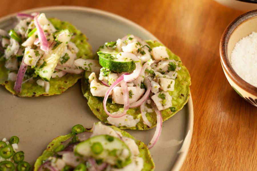 Tortillas Peperoni rote Zwiebel Käse