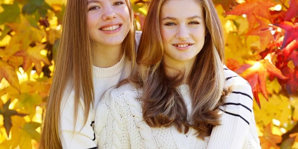 Royale Weihnachtskarte: Leonor und Sofia strahlen ohne ihre Eltern