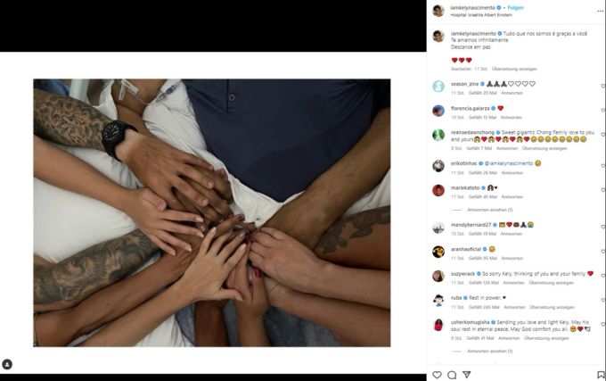 So verabschiedet sich die Familie von Pelé. Pelé