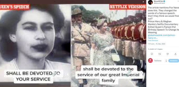 Meghan Markle und Prinz Harry änderten die Rede von Queen Elizabeth in ihrer Netflix-Doku. Queen Rede