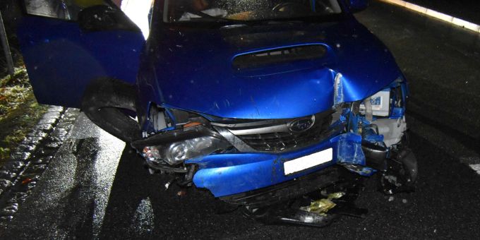 Heiden: Alkoholisiert gegen Verkehrsinsel gefahren