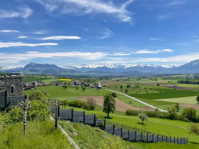 Aussicht über Ballwil in Hohenrain. Aussicht über Ballwil in Hohenrain.