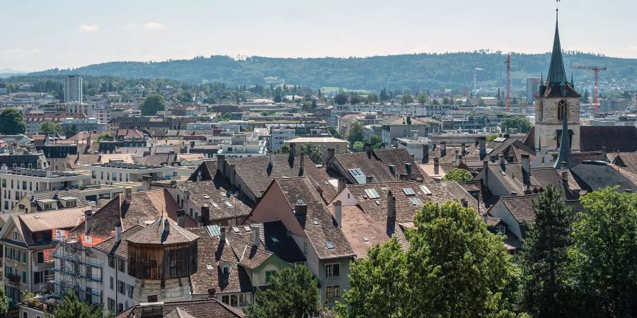 Blick auf die Altstadt von Biel.