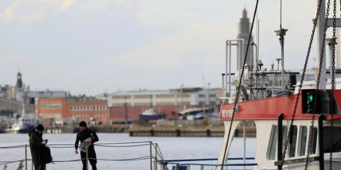 Fischer im französischen Le Havre Fischer im französischen Le Havre