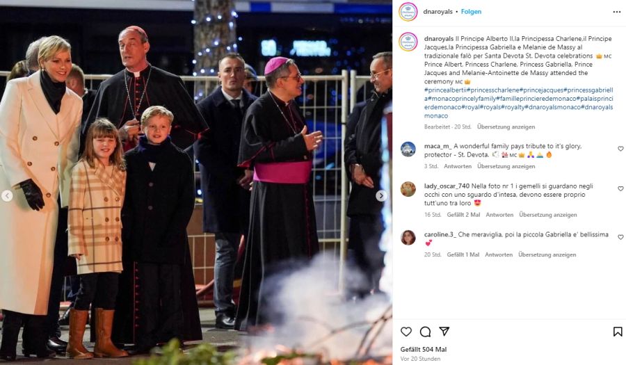 Fürstin Charlène und ihre Kinder, die Zwillinge Gabriella und Jacques.