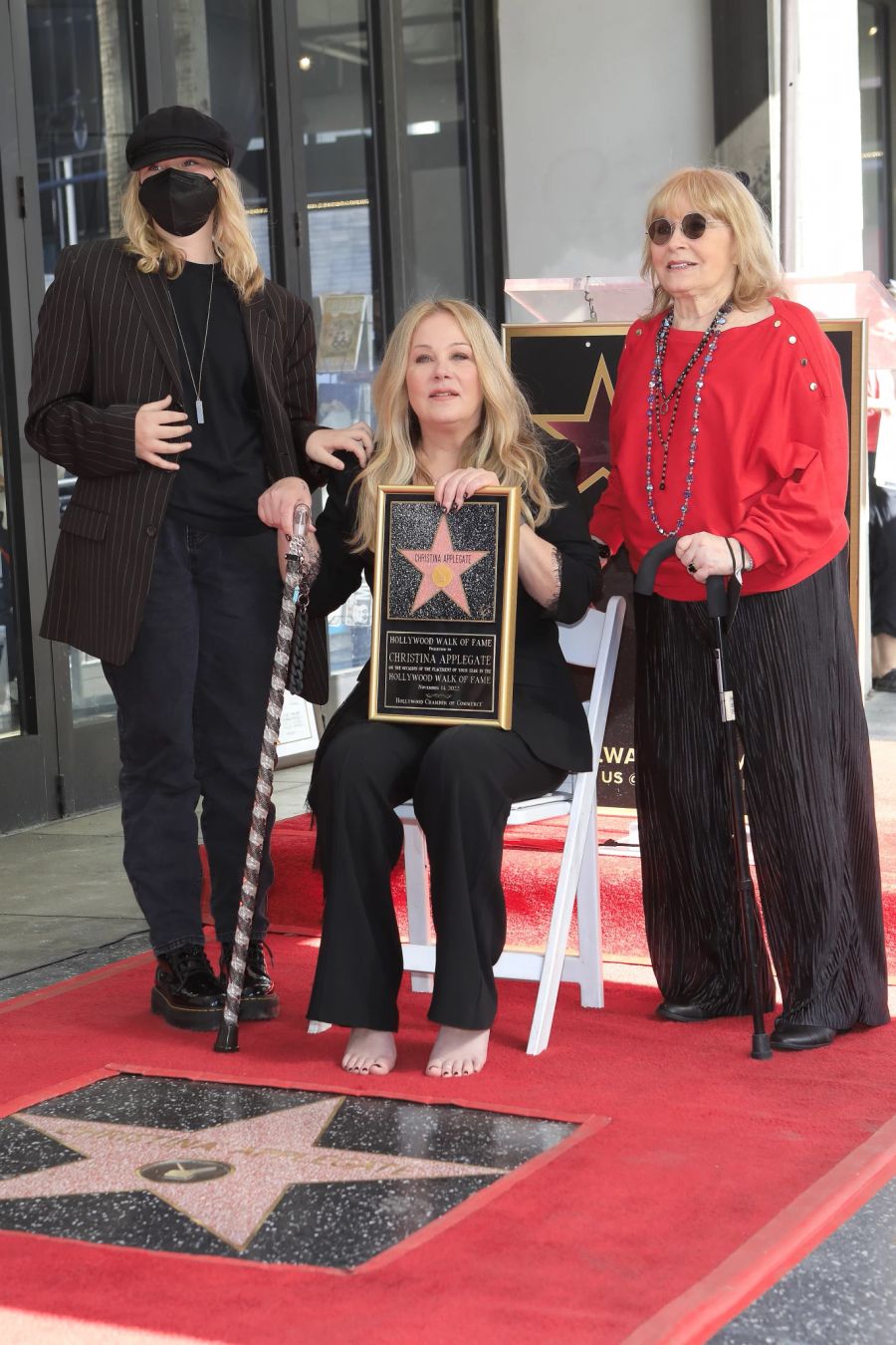 Christina Applegate mit Tochter Sadie Grace LeNoble (links) und Schauspielerin Nancy Priddy.