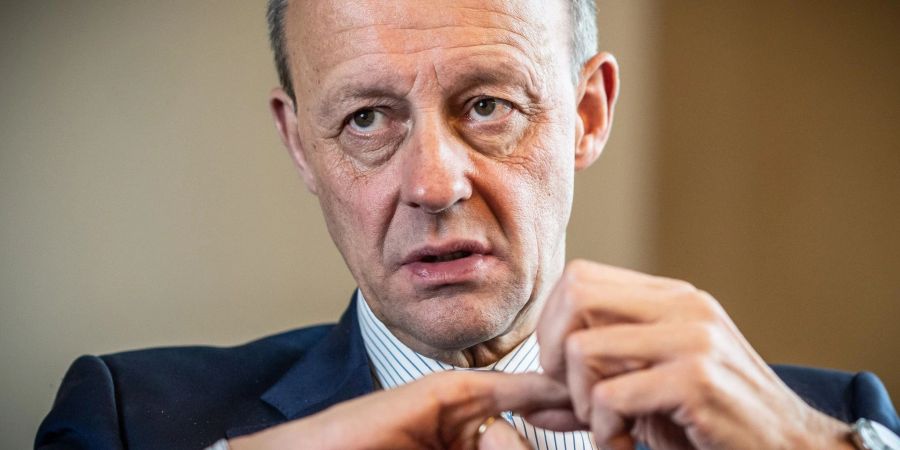 Friedrich Merz bei einem Interview mit der dpa.