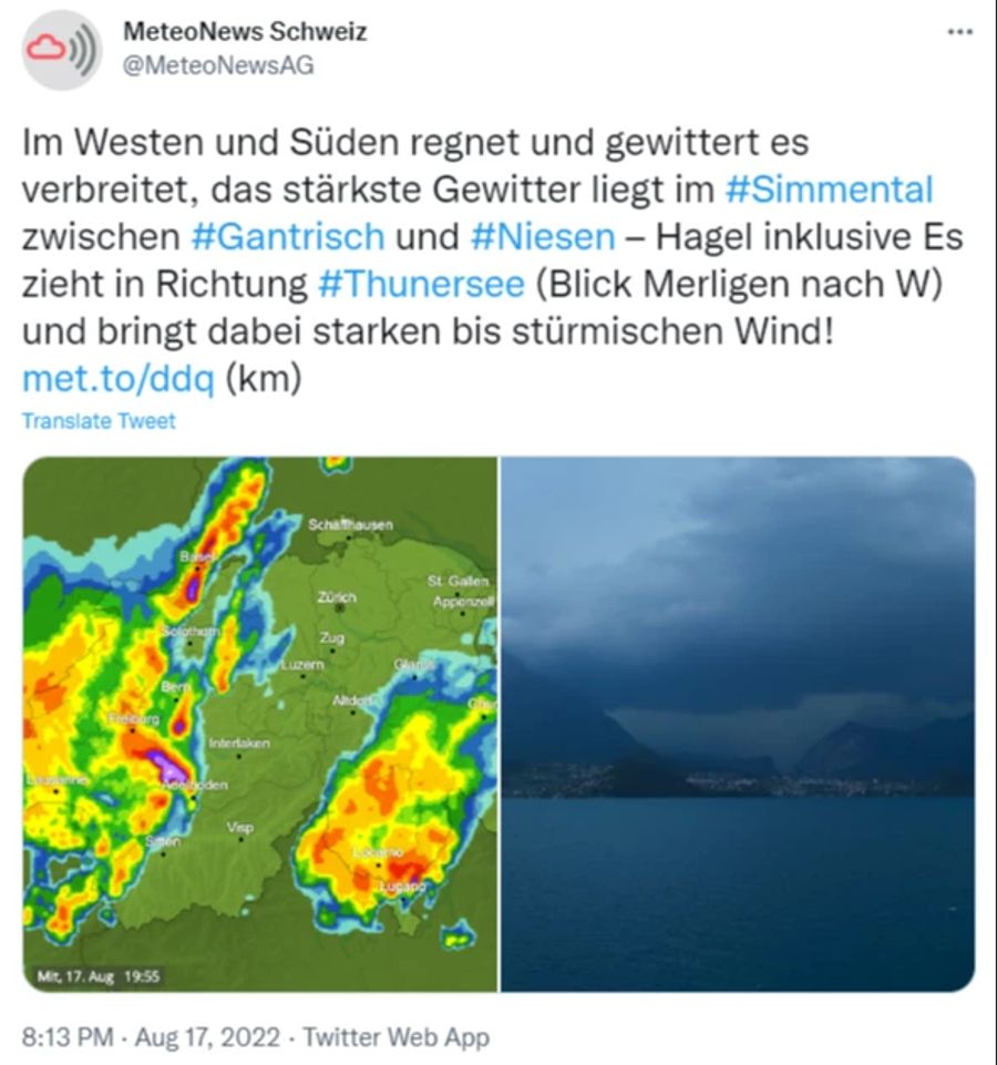 Gewitter Schweiz