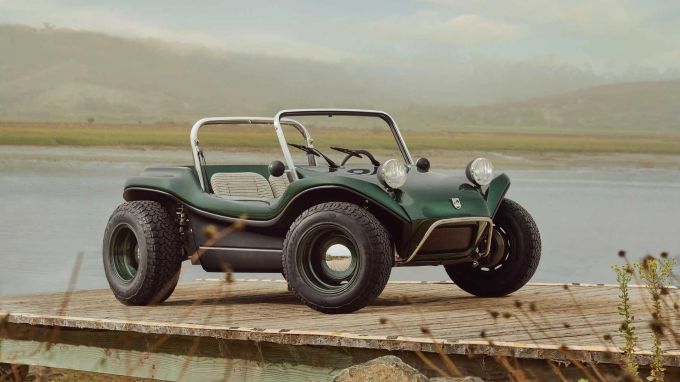 Ohne das neue Hardtop sieht der Meyers Manx 2.0 Electric dem Original zum Verwechseln ähnlich Meyers Manx 2.0 Electric